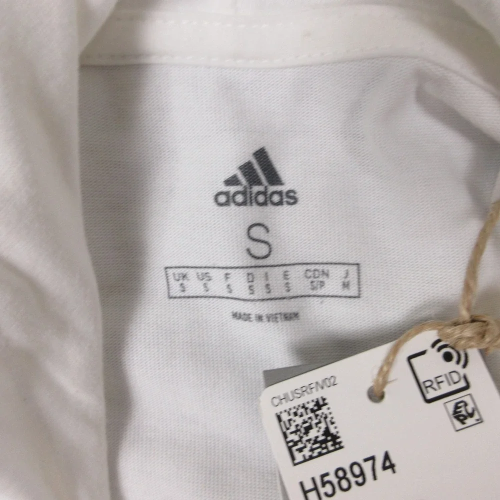 Adidas Sweater Mens Small White Red Logo Lightweight Pullover Hoodie Sweatshirt‎